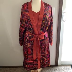 Ashro Reika Robe & Gown set, NWT, Size XL, bright colors, see measurements